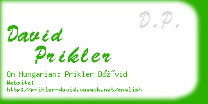 david prikler business card